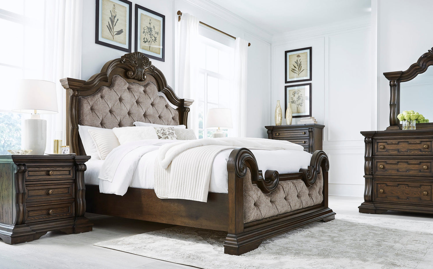 B947 - 4pc Bedroom Set - Queen, King *Extra Nightstand - Ashley B947 Bedroom Set Extra Nightstand