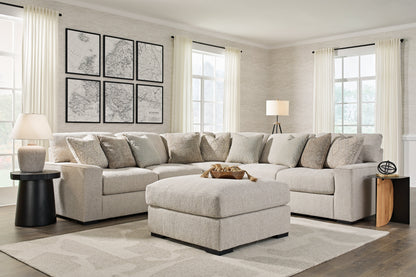 Ballyton 3-Piece Sectional with Ottoman in Sand - PKG016451
