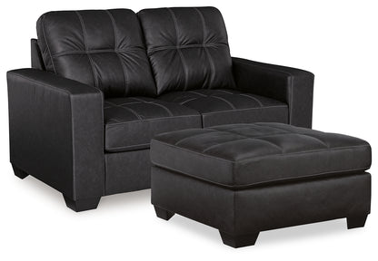Barlin Mills Loveseat and Oversized Ottoman - 17004U3
