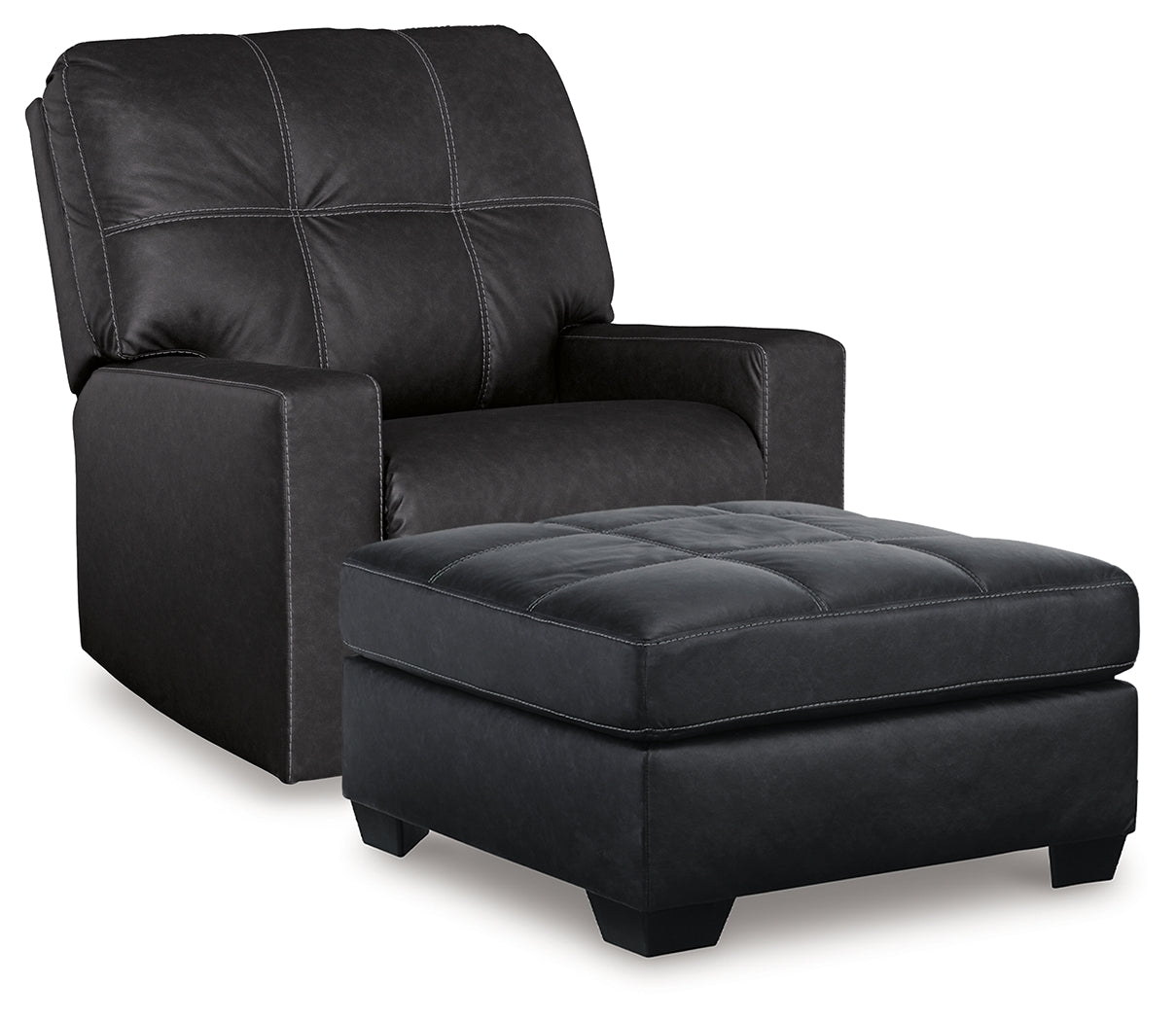 Barlin Mills Recliner and Oversized Accent Ottoman - 17004U4
