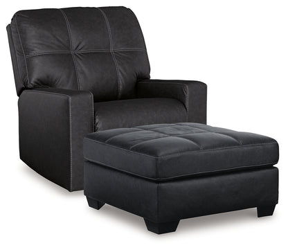 Barlin Mills Recliner and Oversized Accent Ottoman - 17004U4