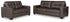 Barlin Mills Sofa and Loveseat in Umber - PKG019277