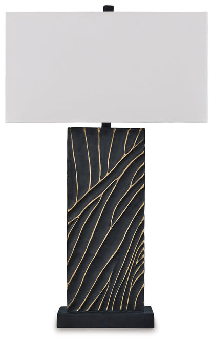 Bartlen 2-Piece Table Lamp Set in Black/Gold Finish - PKG019349