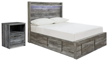 Baystorm Full Panel Storage Bed and Nightstand - B221B91