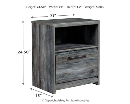 Baystorm Full Panel Storage Bed and Nightstand - B221B96