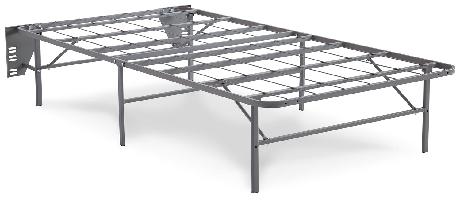 Baystorm Gray 2 Twin Panel Beds, 2 Mattresses, 2 Foundations, and Chest - B221B45