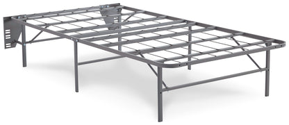 Baystorm Gray 2 Twin Panel Beds, 2 Mattresses, 2 Foundations, and Chest - B221B45