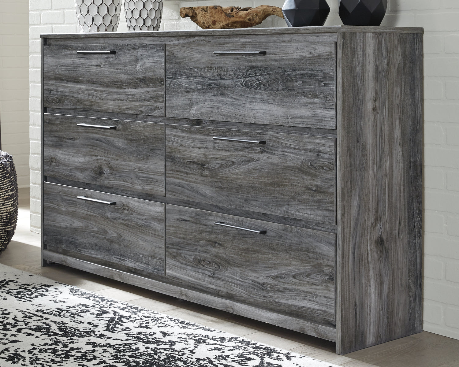 Baystorm Gray Dresser, Mirror and 2 Nightstands - B221B64
