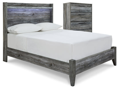 Baystorm Gray Full Panel Bed and Chest - B221B50