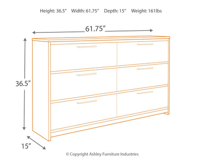 Baystorm Gray Full Panel Headboard, Dresser and Nightstand - B221B59