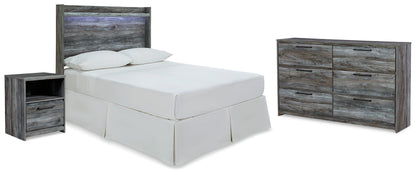 Baystorm Gray Full Panel Headboard, Dresser and Nightstand - B221B59