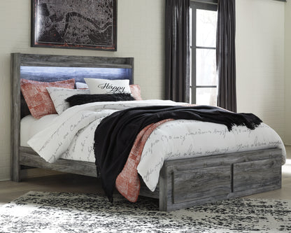 Baystorm Gray Queen Panel Storage Bed, Dresser, Mirror, Chest and 2 Nightstands - B221B57