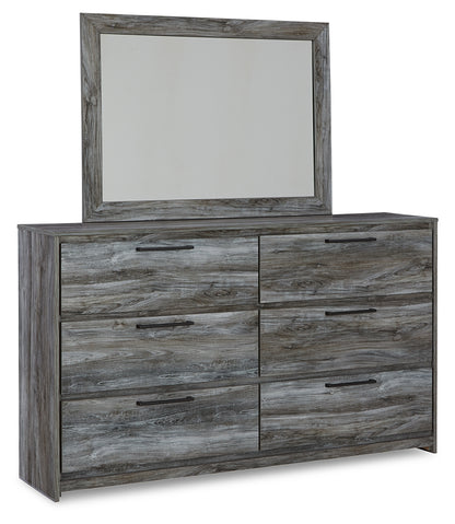 Baystorm Gray Twin Panel Headboard Bed, Dresser, Mirror and Nightstand - B221B74