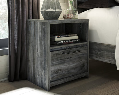 Baystorm Gray Twin Panel Headboard Bed, Dresser, Mirror and Nightstand - B221B74