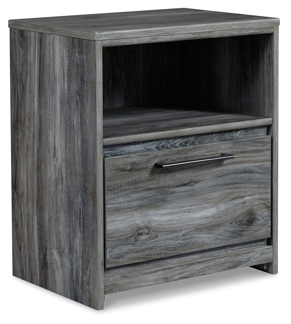 Baystorm Gray Twin Panel Headboard Bed, Dresser, Mirror and Nightstand - B221B74