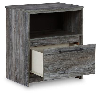 Baystorm Gray Twin Panel Headboard Bed, Dresser, Mirror and Nightstand - B221B74