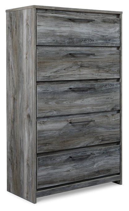 Baystorm King Panel Bed with 2 Storage Drawers and Chest in Gray from Ashley - Luna Furniture