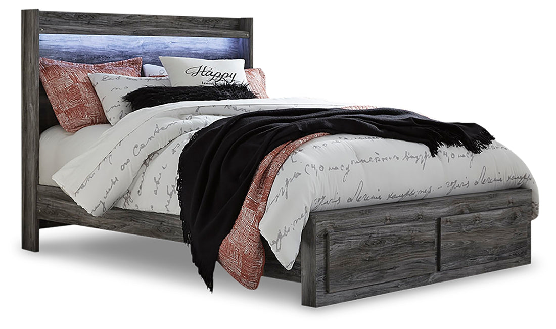 Baystorm Queen Panel Storage Bed and 2 Nightstands - B221B84