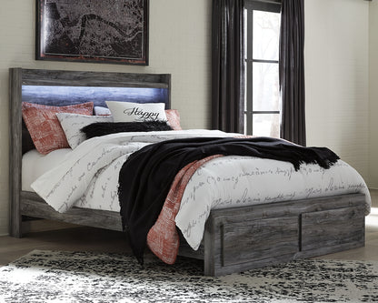 Baystorm Queen Panel Storage Bed and 2 Nightstands - B221B84