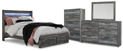 Baystorm Queen Storage Bed, Dresser, Mirror and Chest - B221B82