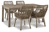Beach Front Outdoor Dining Table and 4 Chairs in Beige - PKG015466