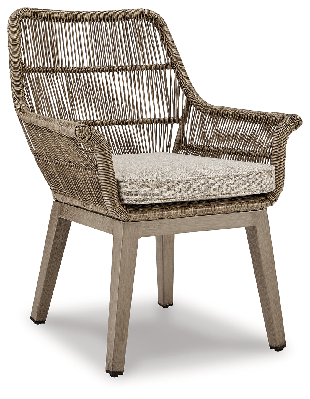Beach Front Outdoor Dining Table and 4 Chairs in Beige - PKG015466