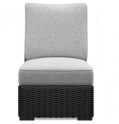 Beachcroft Black/Light Gray 5-Piece Outdoor Sectional - P792P6