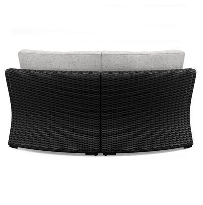 Beachcroft Black/Light Gray 5-Piece Outdoor Sectional - P792P6