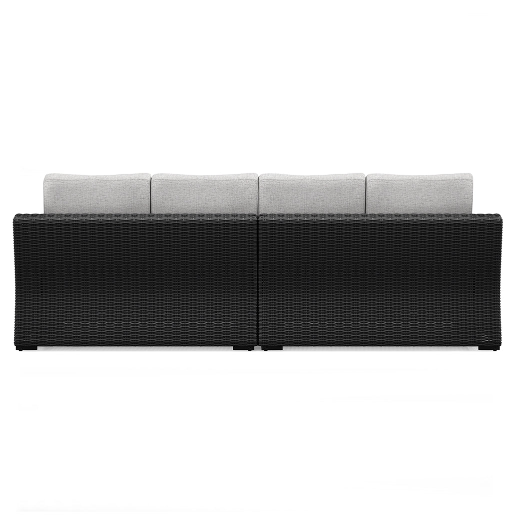 Beachcroft Black/Light Gray 5-Piece Outdoor Sectional - P792P6