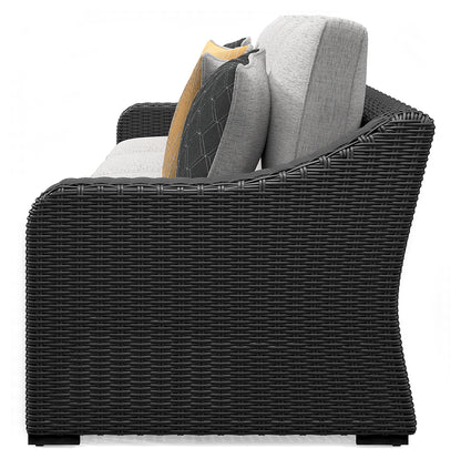 Beachcroft Black/Light Gray 5-Piece Outdoor Sectional - P792P6
