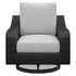 Beachcroft Black/Light Gray Outdoor Sofa and 2 Lounge Chairs - P792P8