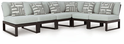 Beachloft Black 6-Piece Outdoor Sectional - P490P1