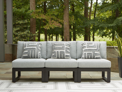 Beachloft Black/Gray 3-Piece Outdoor Sectional - P490P6