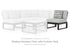 Beachloft Black/Gray Outdoor Armless Chair with Cushion - P490-846
