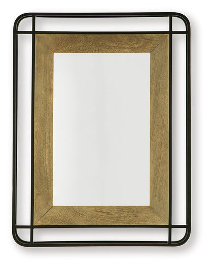 Beelman Black/Brown Accent Mirror - A8010409