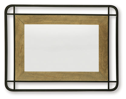 Beelman Black/Brown Accent Mirror - A8010409