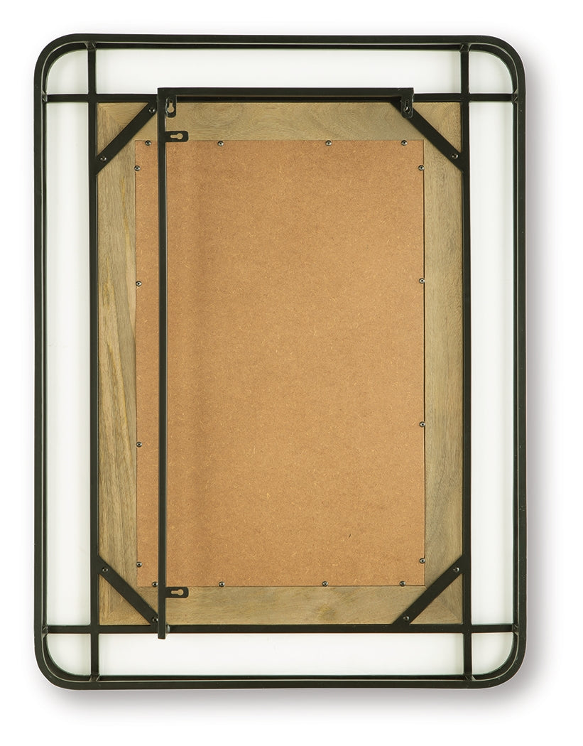 Beelman Black/Brown Accent Mirror - A8010409