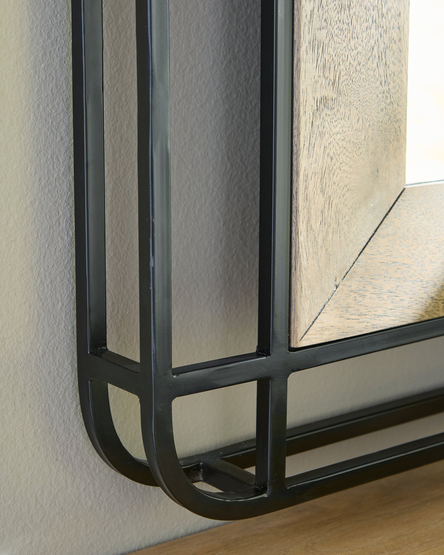Beelman Black/Brown Accent Mirror - A8010409