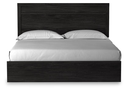 Belachime Charcoal King Panel Bed, Dresser, Chest and 2 Nightstands - B2589B14