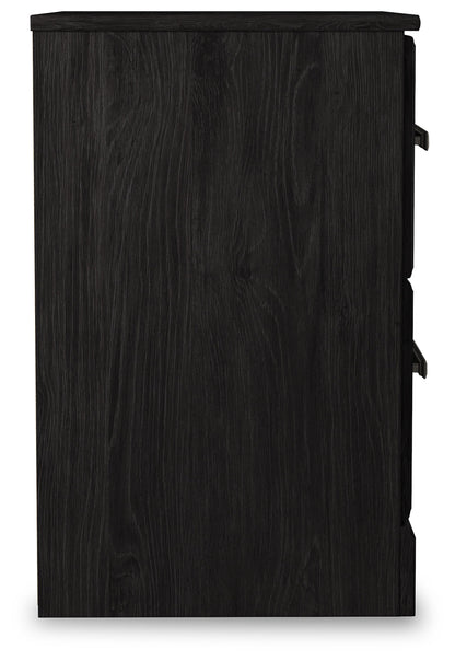 Belachime Full Panel Bed with 2 Nightstands in Charcoal - PKG018419