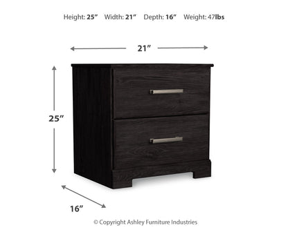 Belachime King Panel Bed with Mirrored Dresser and 2 Nightstands in Charcoal - PKG018403