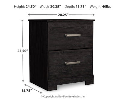 Belachime King Panel Bed with Mirrored Dresser, Chest and 2 Nightstands in Charcoal from Ashley - Luna Furniture