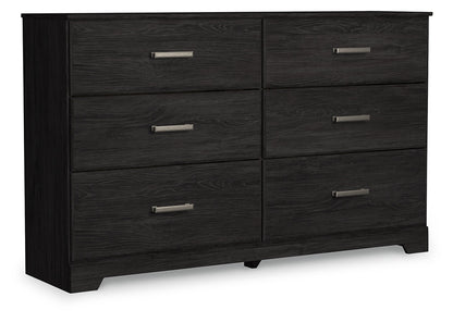 Belachime Queen Panel Bed with Dresser and Nightstand in Charcoal from Ashley - Luna Furniture