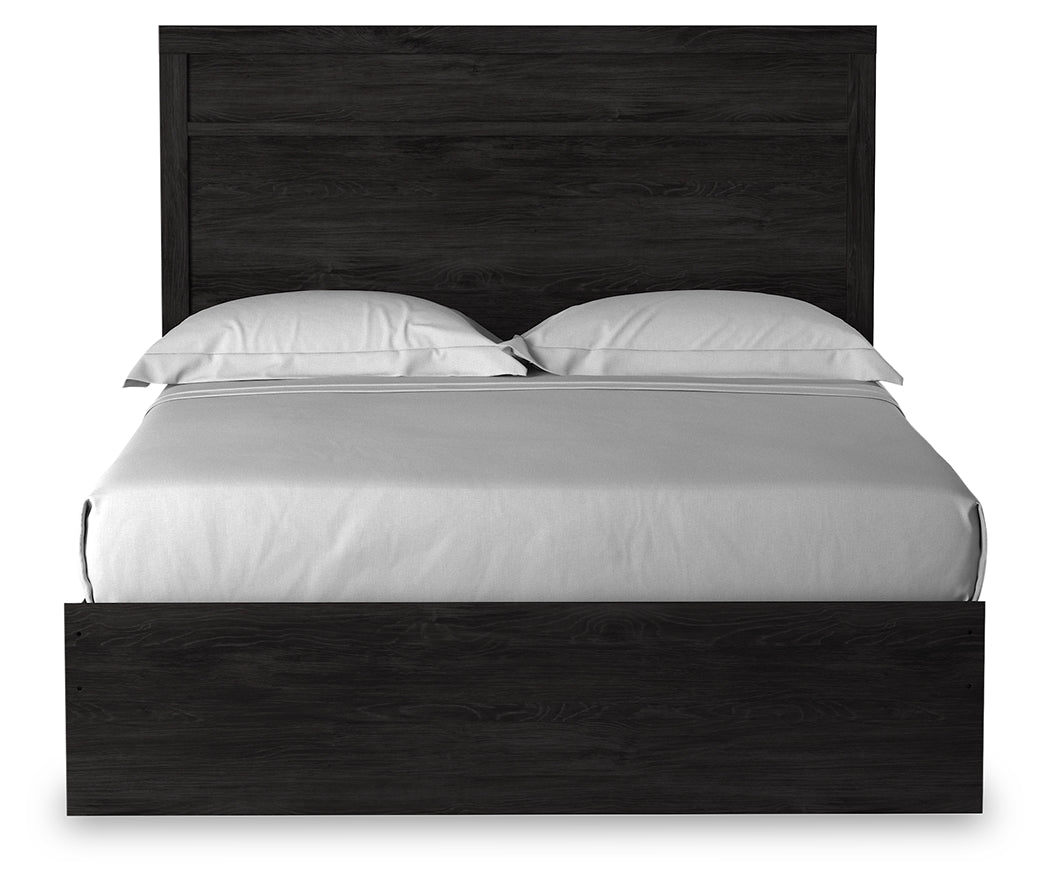 Belachime Queen Panel Bed with Dresser in Charcoal - PKG018399