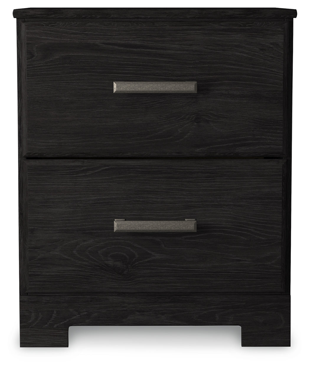 Belachime Twin Panel Bed with Nightstand in Charcoal - PKG018421