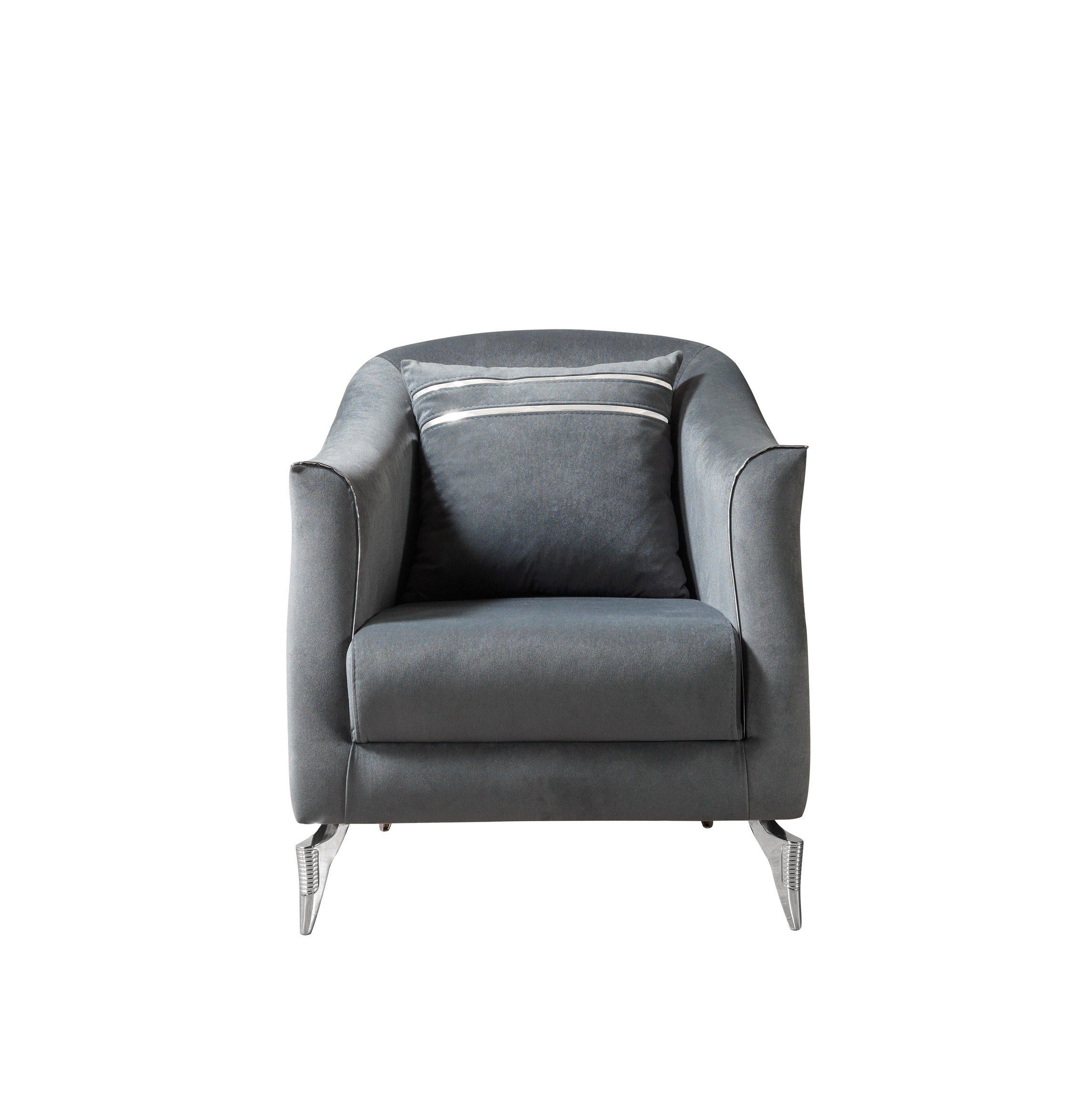 Belinda Gray Velvet Chair [ETA: 1/15] - BELINDAGRAY-CHAIR