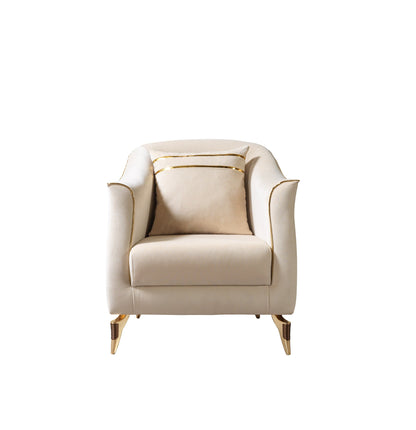 Belinda Ivory Velvet Chair [ETA: 1/15] - BELINDAIVORY-CHAIR