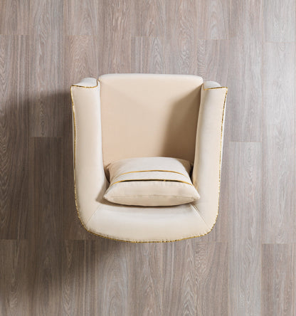 Belinda Ivory Velvet Chair [ETA: 1/15] - BELINDAIVORY-CHAIR