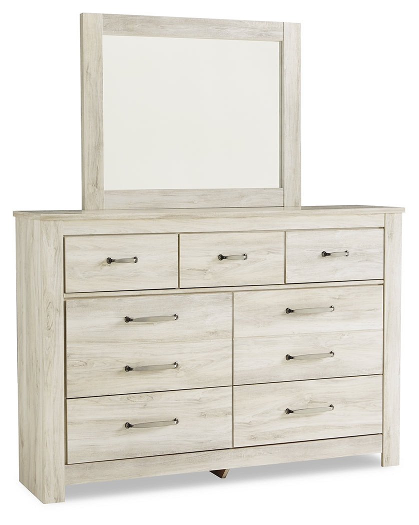Bellaby Queen Crossbuck Panel Bed, Dresser and Mirror - B331B7
