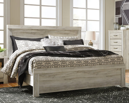 Bellaby Whitewash King Panel Bed, Dresser, Mirror, Chest and 2 Nightstands - B331B17